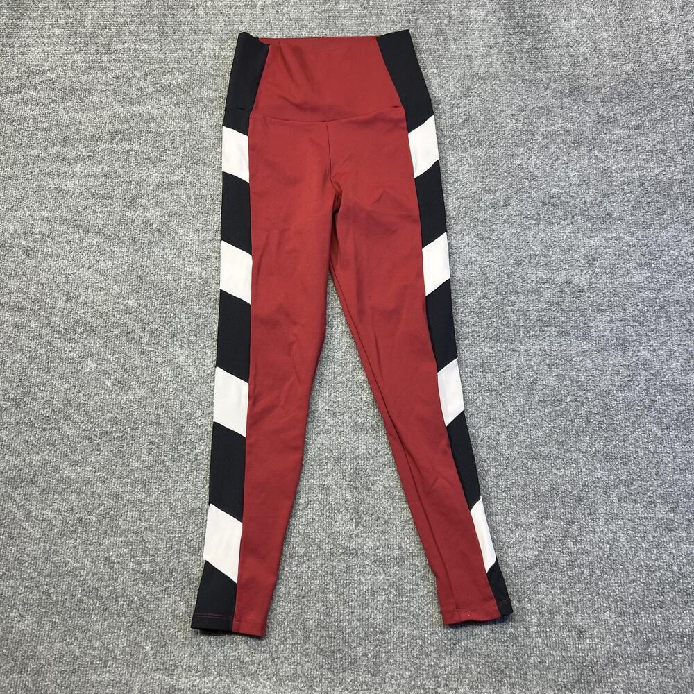 Port De Bras Leggings Womens XS Multicolor Colorblock Side Stripe Yoga Gym